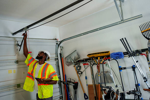 Professional Garage Door Roller Replacement technician working in Burlington, NC
